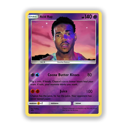 Chance The Rapper Acid Rap Holographic Pokémon Card
