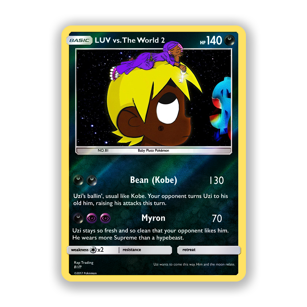 Lil Uzi Vert LUV vs The World 2 Holographic Pokémon Card