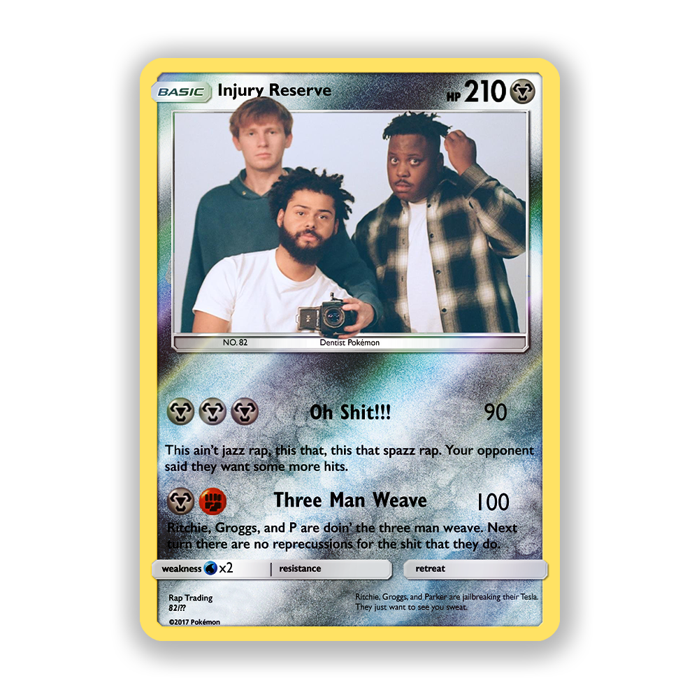 Injury Reserve Holographic Pokémon Card