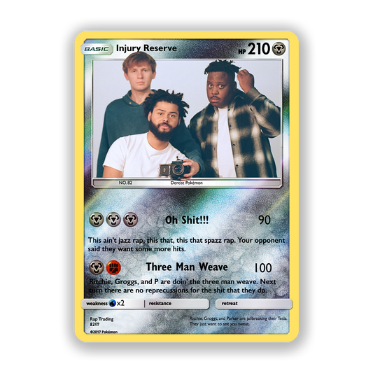 Injury Reserve Holographic Pokémon Card