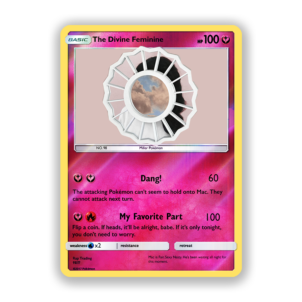 Mac Miller The Divine Feminine Holographic Pokémon Card