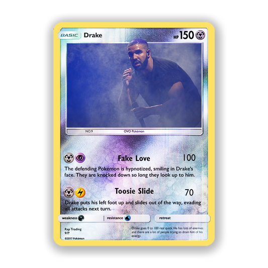 Drake Holographic Pokémon Card
